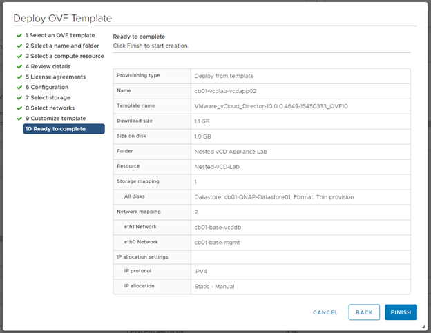 Deploying Additional vCloud Director v10 Appliances for Database High ...