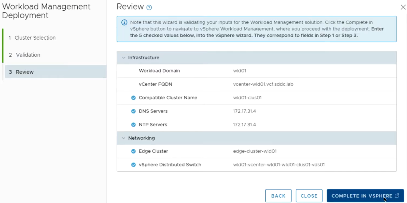 vSphere with Tanzu on VMware Cloud Foundation – Deployment. – CaptainvOPS