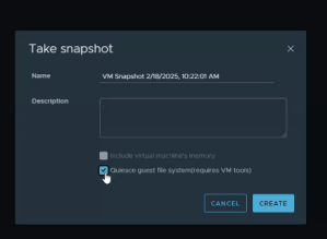 Virtual Machine Snapshots Quiescing Guest File System Not Completing ...